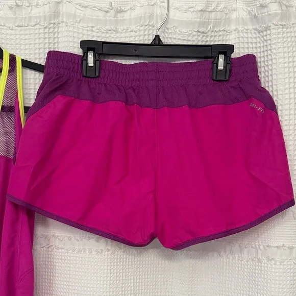 Nike Pink and Yellow Athletic Shorts - Picture 4 of 6